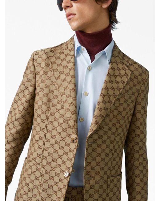 Blazer GG Supreme Gucci de hombre de Marrón | Lyst