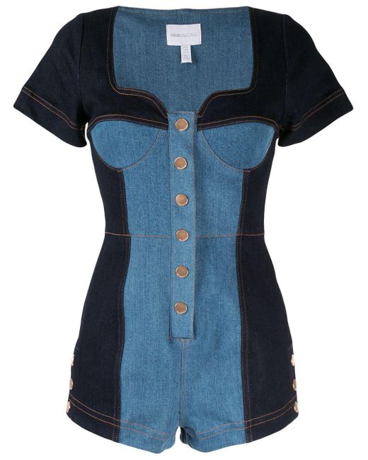 Alice McCALL Blue Electric Memories Playsuit