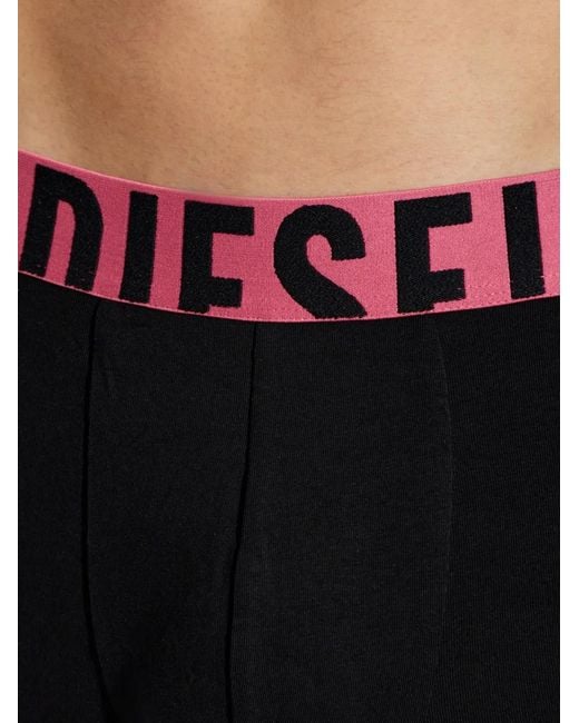 DIESEL Black Logo-Waistband Boxer Shorts (Set Of Three) for men