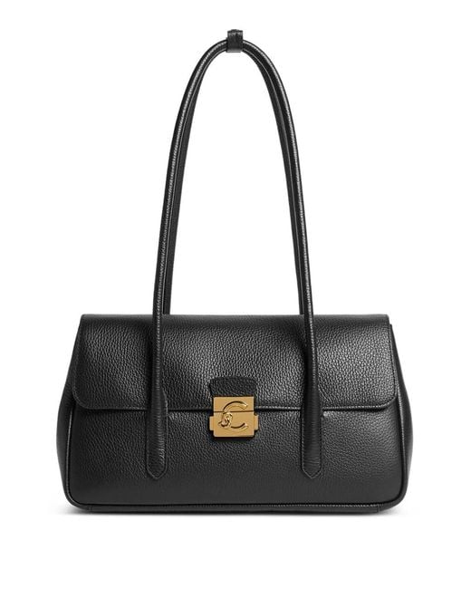 Coccinelle Black Large C-Me Lock Shoulder Bag