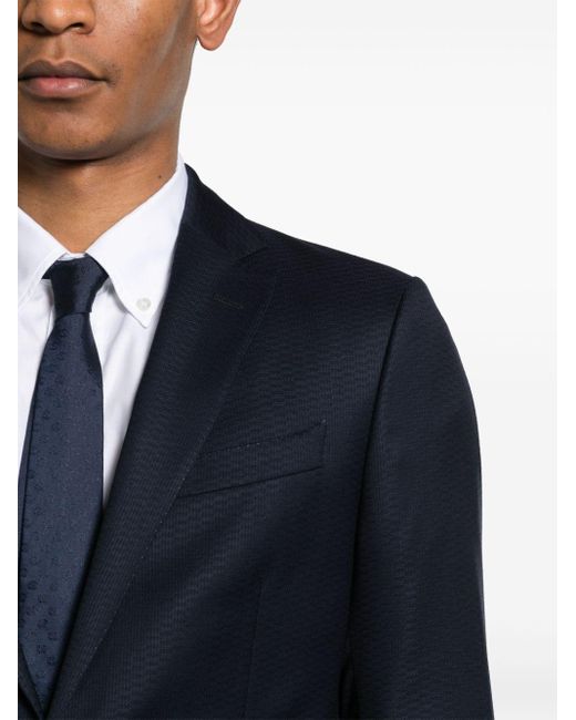 Etro Blue Single-breasted Wool Suit for men