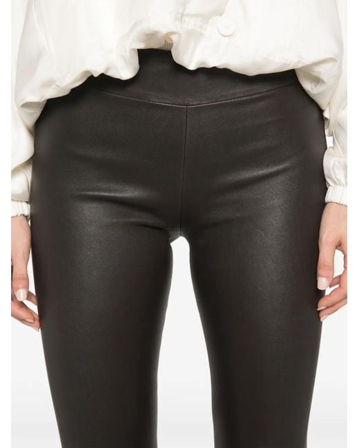 Arma Black Stretch-Leather Trousers