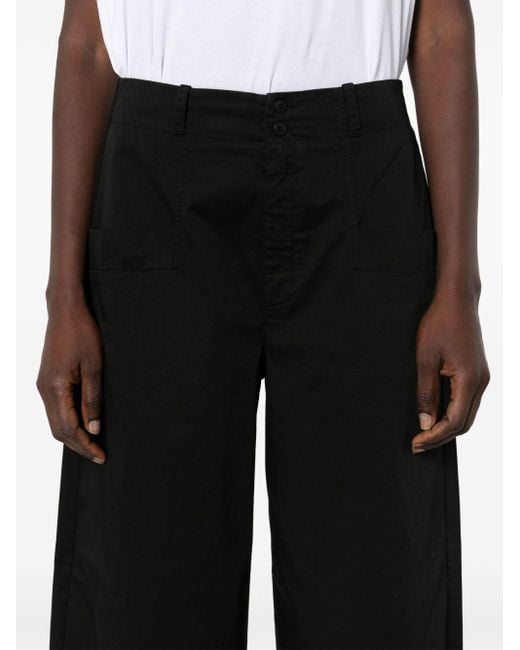 Pantalones palazzo con cinturilla elástica Transit de color Black