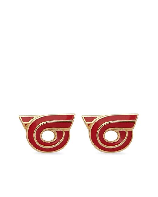 Ferragamo Red Gancini Earrings