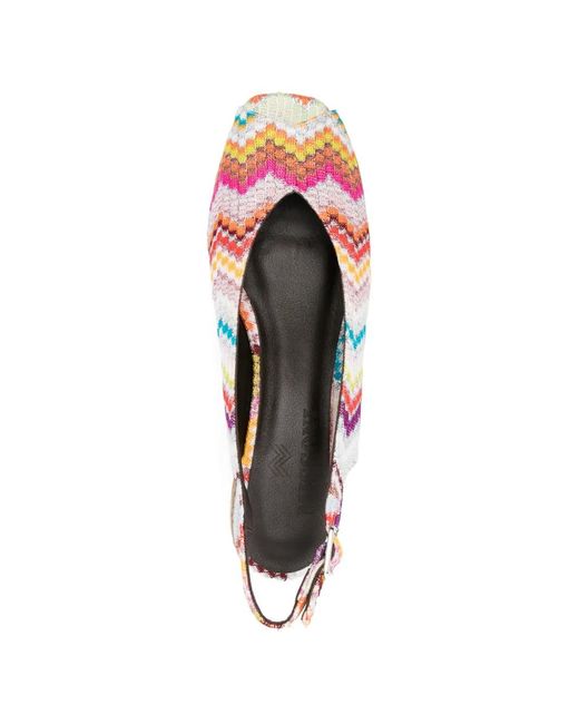Missoni Pink Mules Mit Zickzackmuster