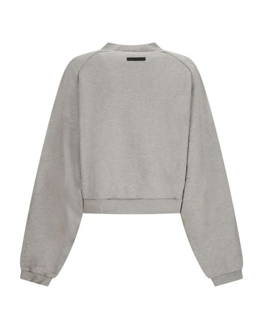 Fear Of God Gray Crew-Neck Fleece Sweatshirt