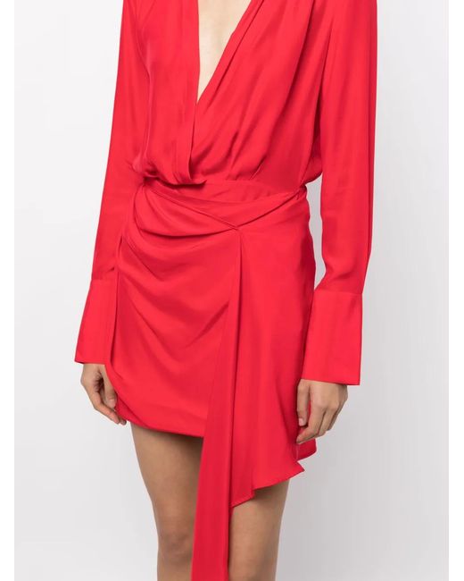 GAUGE81 Red Gravia Silk Mini Dress