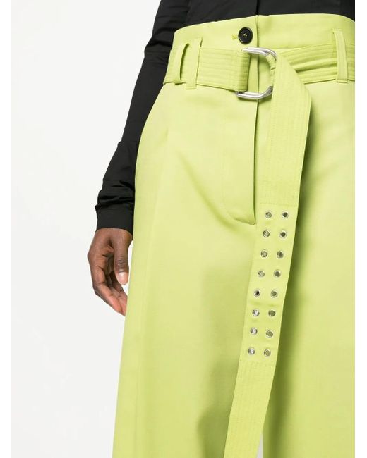 Philosophy Di Lorenzo Serafini Yellow Belted Wide Leg Trousers