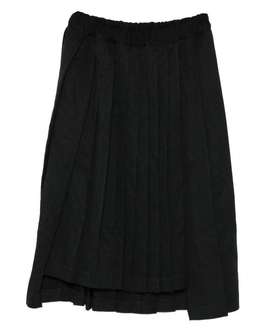 COMME DES GARÇON BLACK Black Pleated Skirt