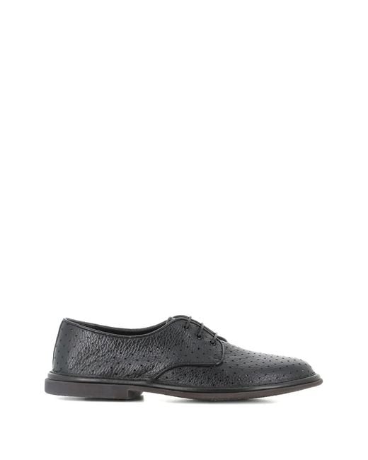 Alexander Hotto Gray Perforated-Design Derby Shoes