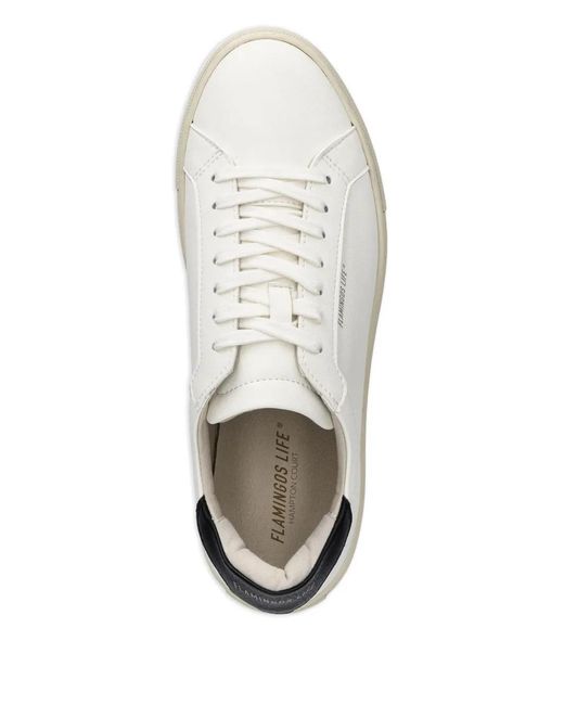 Flamingos White Hampton Court Lace-Up Sneakers