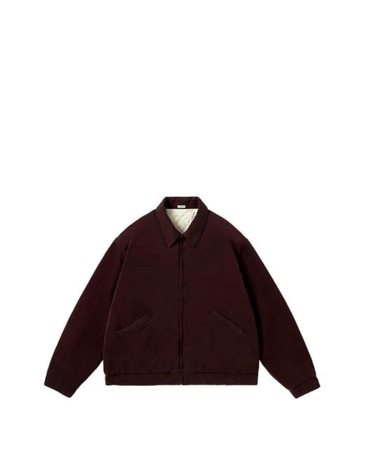 A.PRESSE Purple Washed Gabardine Short Jacket for men
