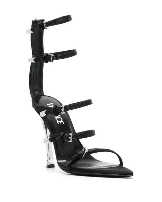 Versace Black Leather Heels