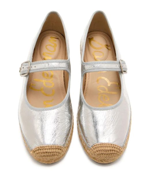 Sam Edelman White 35Mm Mackie Metallic Platform Espadrilles