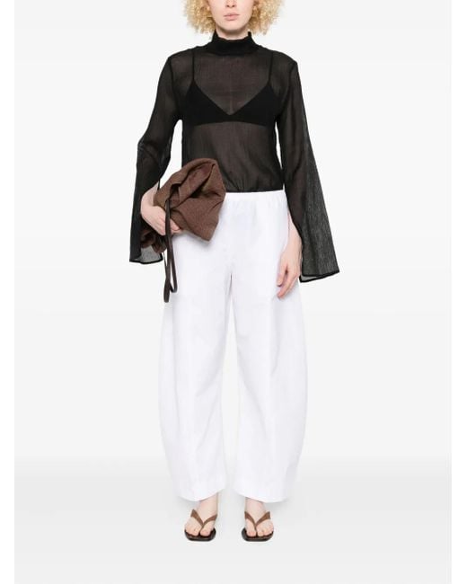 Totême  Black High-Neck Embellished Top