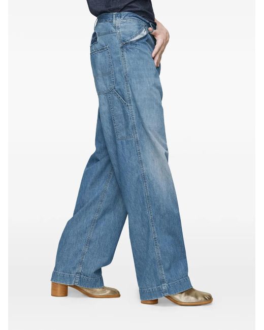 Maison Margiela Blue Wide-Leg Jeans for men