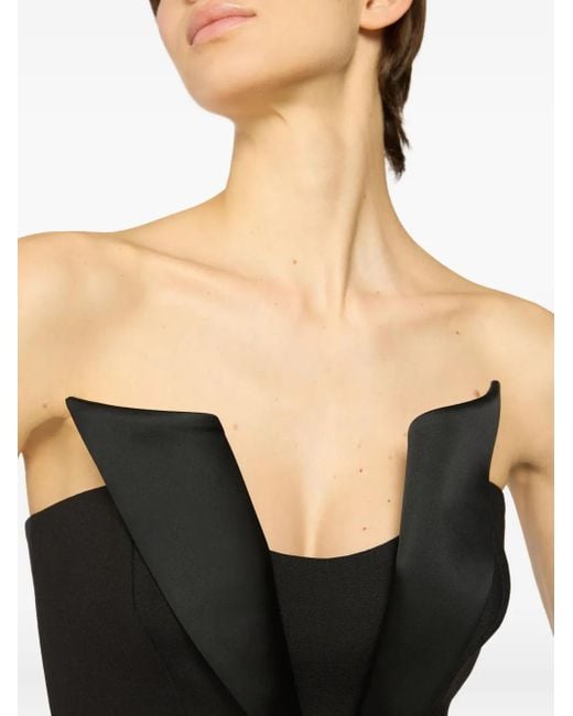 Capa drapeada Genny de color Black