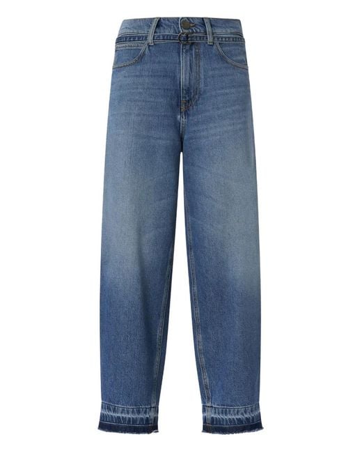 Pinko Jeans Met Gedragen Effect in het Blue