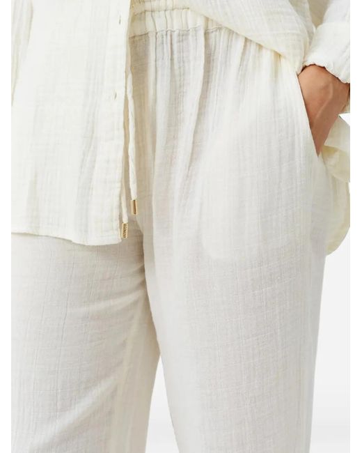 Melissa Odabash White Krissy Drawstring Trousers