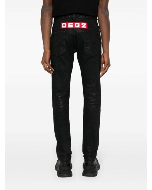 DSquared² Slim-fit Jeans in het Black voor heren
