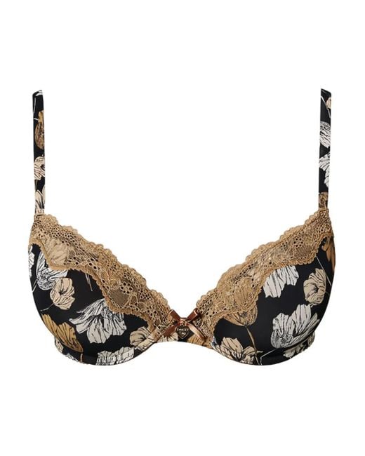 Twinset Natural Push-up-BH mit Blumen-Print