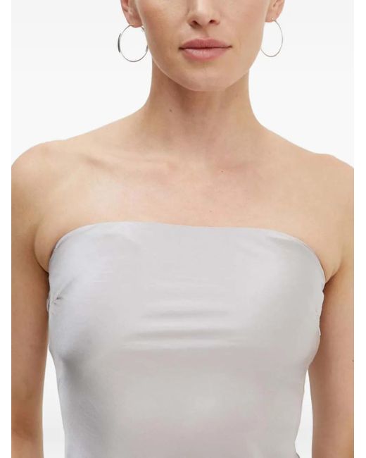 Samsøe & Samsøe White Strapless Midi Dress