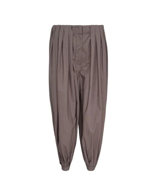 OPEN YY Gray Gathered Pleated Trousers