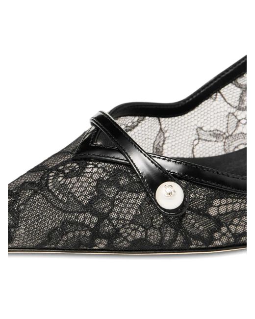 Jimmy Choo 45 Mm Amita Pumps Verfraaid Met Kant in het Black