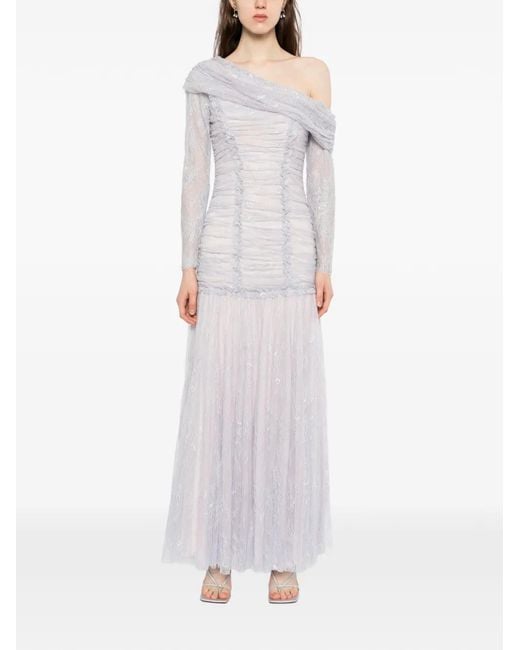 Needle & Thread Gigi Lace One-Shoulder Dress in White | Lyst Needle & Thread Gigi Lace One-Shoulder Dress in White | Lyst