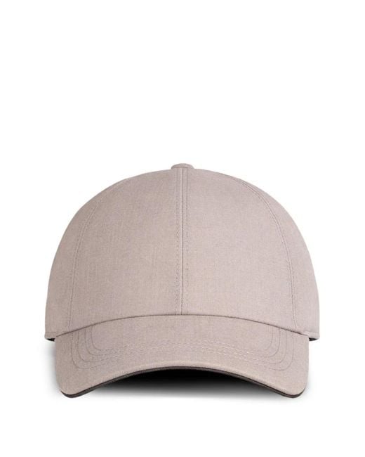 Moorer Gray Robinson-Pum Curved-Peak Baseball Cap for men