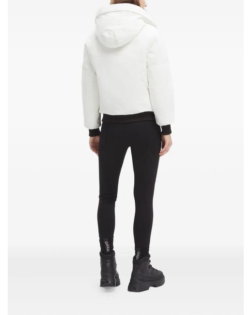 Canada Goose White Hooded Puffer Jacket