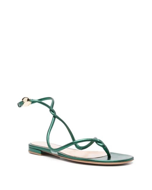 Gianvito Rossi Green Mamba Flat Sandals