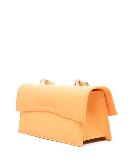 Patrizia Pepe Fly Bamby Leather Mini Bag in Orange | Lyst UK