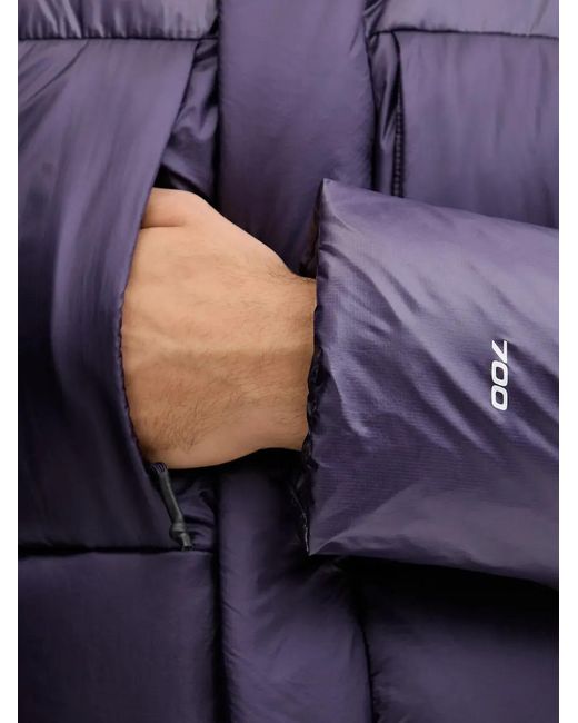The North Face Purple Pertex Hooded Quilted Jacket for men