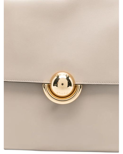 Furla White Domus" Calf Leather Medium Shoulder Bag 32