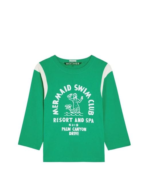 Mother Green Graphic-Print Long-Sleeve T-Shirt