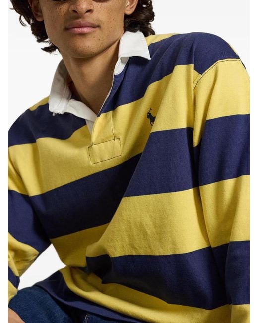 Polo Ralph Lauren Yellow Horizontal-Stripe Polo Shirt for men
