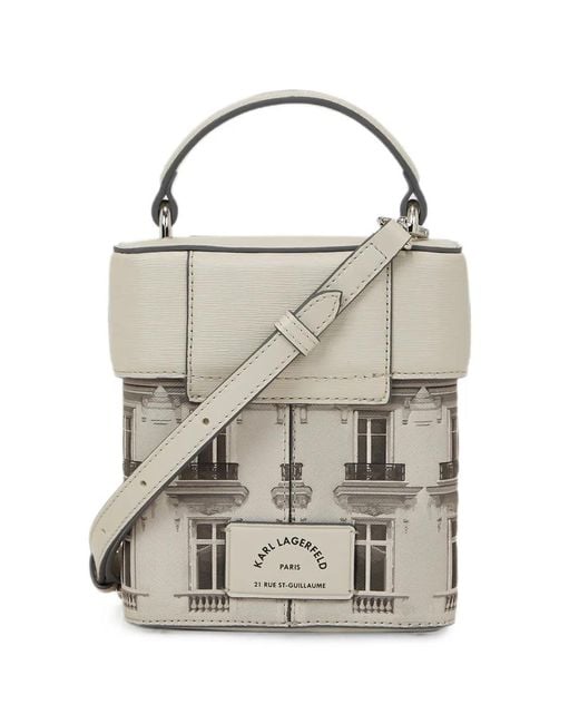 Karl Lagerfeld White Karl Essentials Maison Tote Bag
