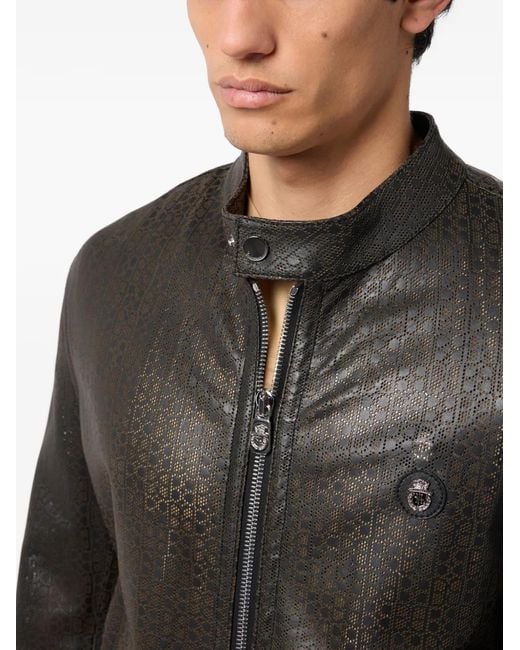Billionaire Black Biker Leather Jacket for men
