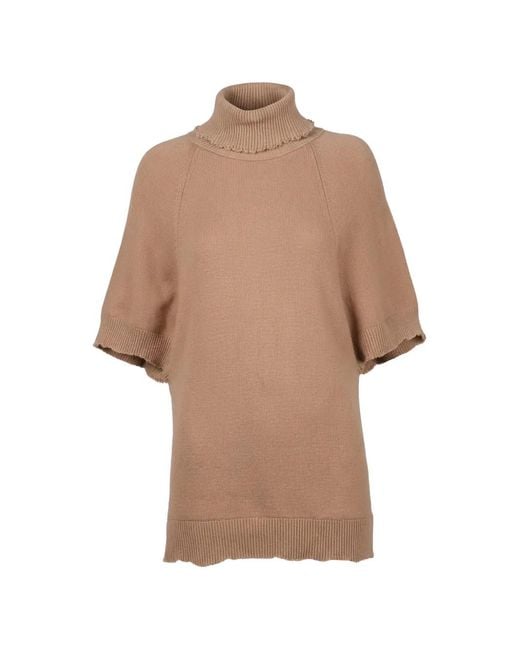 Valentino Garavani Natural Distressed-Detail Roll-Neck Sweater for men