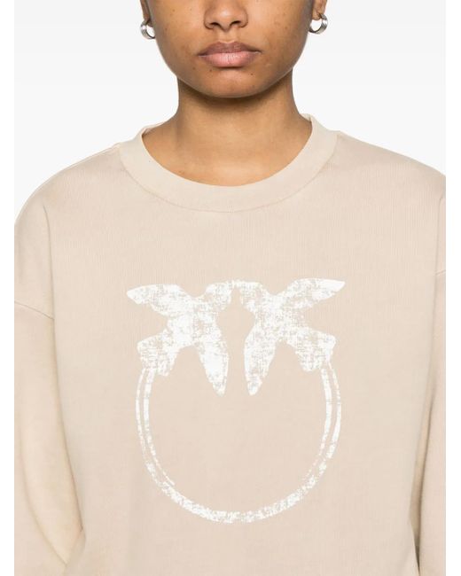 Pinko Love Birds スウェットシャツ Natural