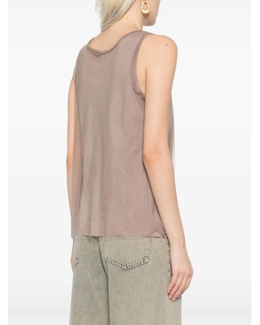 JNBY Pink Mesh-Detailing Top