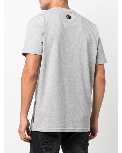 Philipp Plein White Plein Star Logo Print T-Shirt for men