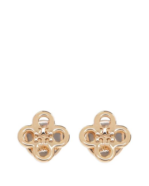 Tory Burch Metallic Clover-Logo Earrings And Bracelet Set