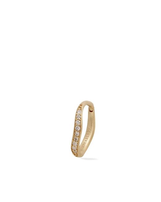 Lark & Berry White 14Kt Large Dune Diamond Hoop Earring