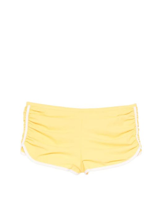 Christopher Esber Yellow Oasis Ruched Boyshorts