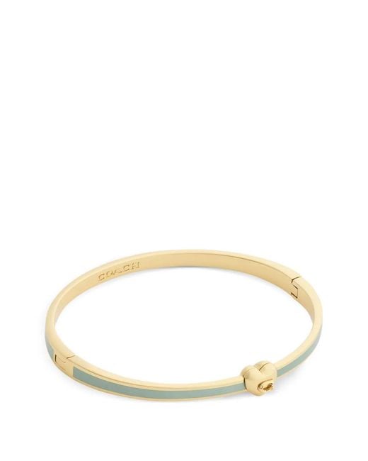 COACH Metallic Heart-Motif Enamel Bangle