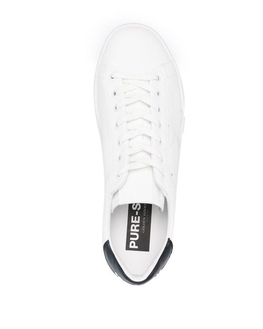 Golden Goose Deluxe Brand White Purestar Leather Sneakers for men