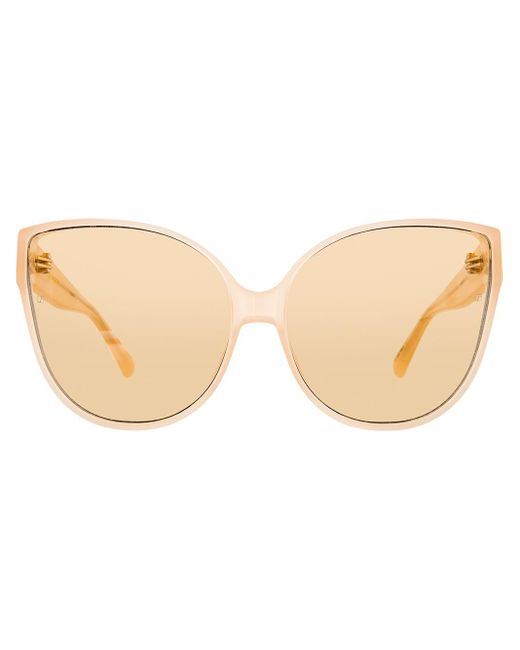 656 C4 cat-eye sunglasses Linda Farrow en coloris Pink