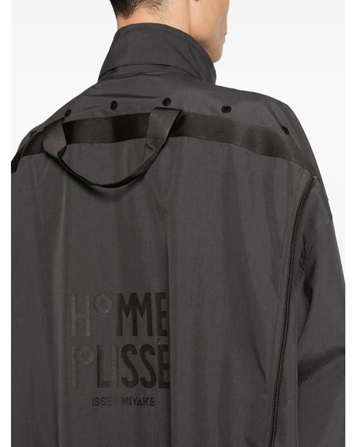 Homme Plissé Issey Miyake Black Ribbon Pocket Coat for men